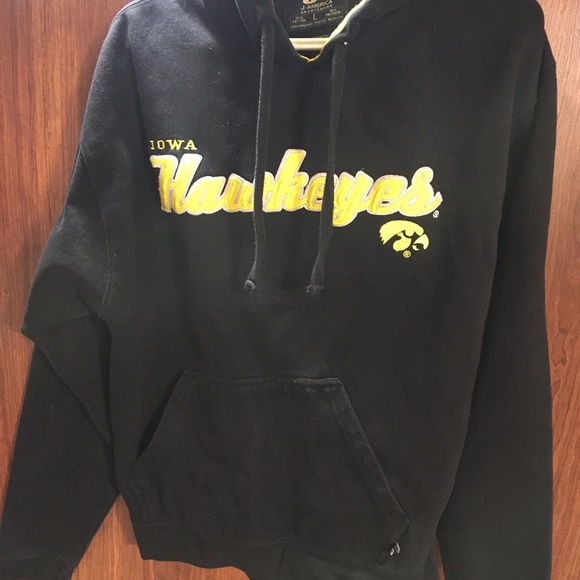 Iowa Hawkeyes J America Hoodie Drawstring L - Picture 2 of 5